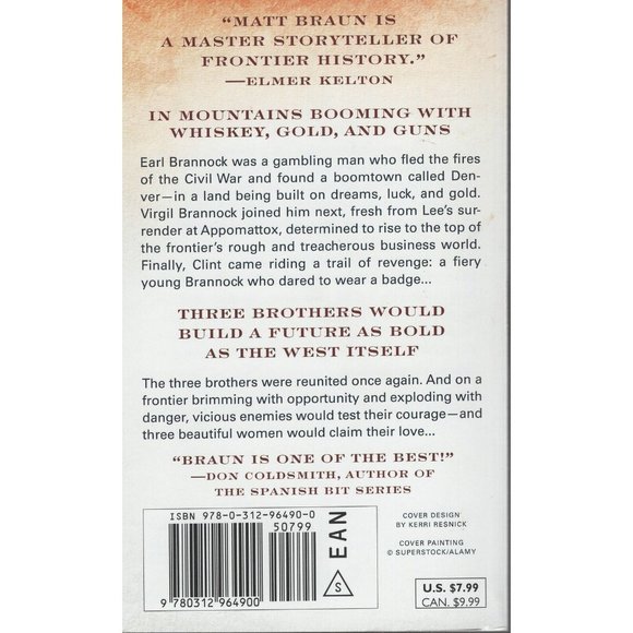 The Brannocks by Matt Braun Paperback Westerns Fiction Novel Book - Picture 2 of 2